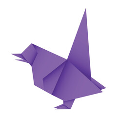 Poster - Bird origami. Abstract bird origami logo design. Animal origami. Paper origami. Vector illustration