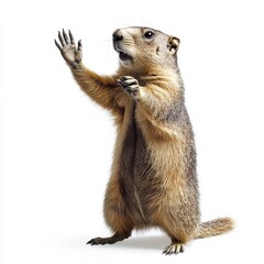 Poster - The cute beaver animal is an isolated cutout on a transparent background in png format