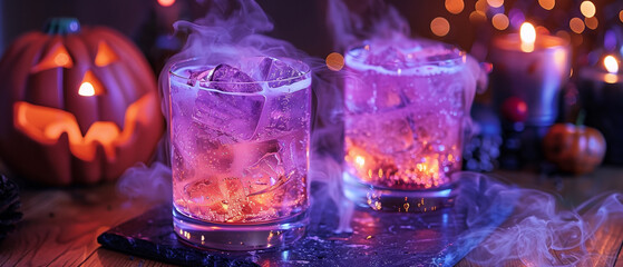 Purple cocktails for halloween