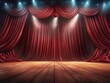 © pisan - Red Velvet Curtains, Stage Lights, Theater Performance, Auditorium, Show Begins, Anticipation, Performance Art, Dramatic Lighting, Backstage, Stage Set, Curtain Call, Live Entertainment, Theater
