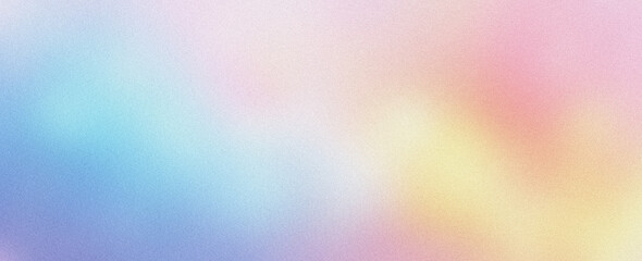 Poster - pastel abstract gradient background with soft blue and pink color, grain noise texture