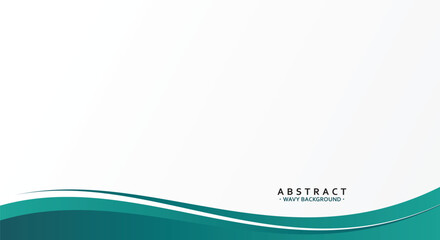 Wall Mural - abstract green wavy style for business background