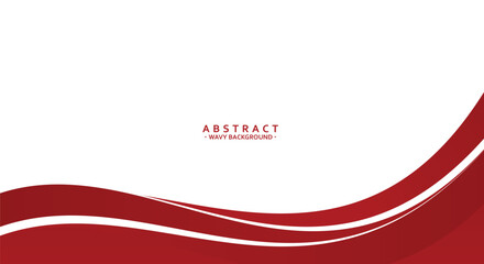 Wall Mural - Abstract red wavy style for business background