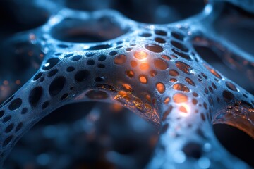 Poster - Nanotech Implants Revolutionizing Medicine, cutting-edge technology enhancing patient care, enabling precise treatment and monitoring, improving health outcomes and recovery times