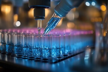 Poster - Advanced Nanotechnology Research in Innovative Laboratories, exploring groundbreaking applications and developments in nanoscale materials and devices for future advancements.