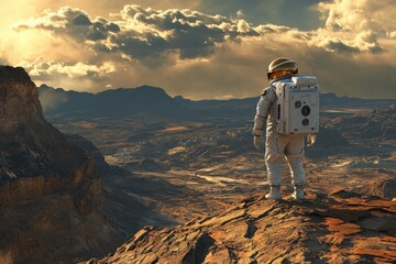Poster - Nanotech-enhanced materials revolutionizing space exploration, offering lightweight durability, improved thermal resistance, and advanced capabilities for interstellar missions.
