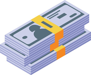 Poster - Stacks of banknotes secured with bands, symbolizing prosperity and abundance