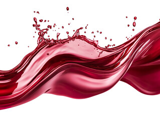 Wall Mural - red wine splash liquid, abstract wave explosion isolated PNG