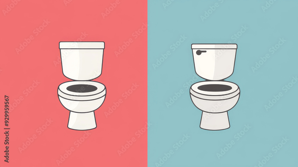 Toilet vector icons representing male and female restroom signs Stock ...
