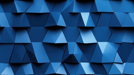 seamless pattern, Abstract blue polygonal background with three-dimensional shapes, ideal for modern design projects or tech-related themes.