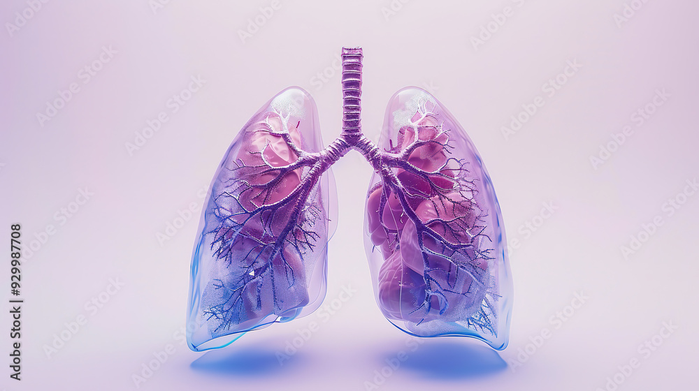 Realistic human lungs on white background Stock Illustration | Adobe Stock