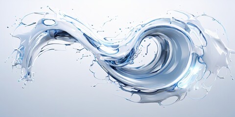 Poster - A splash of water with a wave pattern