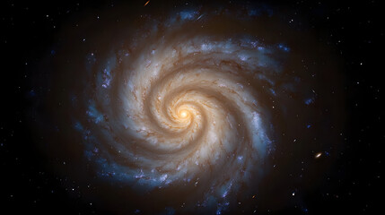 a spiral in the center of a dark galaxy,