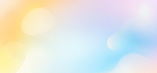 Softly blurred pastel blue and yellow background with a light rainbow, featuring a calming gradient design with free space in the center for text or visual elements.