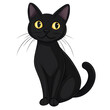 © Wonderful Studio - Halloween black cat, halloween-themed, isolated on solid white background