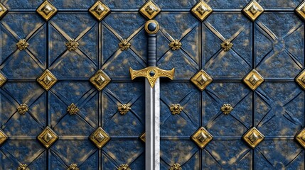 Poster - Modern cartoon set of game UI elements including buttons, banners, arrows, sliders, progress bars, and progress bars with metal borders.