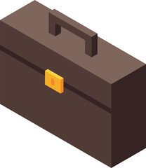 Poster - This brown briefcase is perfect for carrying important documents and files to and from the office