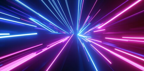 Poster - The speed of light in a galaxy with explosions in the universe. Space background for events, parties, carnivals, celebrations, anniversaries, etc. 3D rendering.