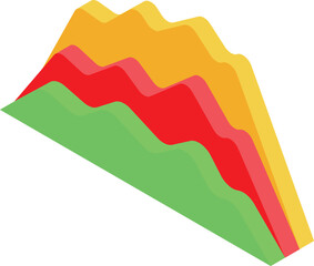 Poster - This colorful 3d chart illustrates market volatility and financial trends over time