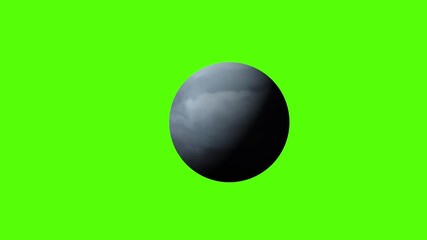 Wall Mural - gas planet on green screen background.