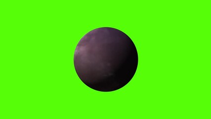 Wall Mural - planet and storm on green screen background.