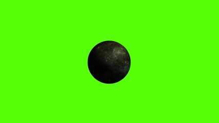 Wall Mural - planet model on green screen background.