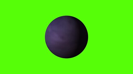 Wall Mural - 4k planet with storm on its surface on green screen background