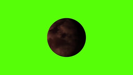 Wall Mural - planet timelapse on green screen background.