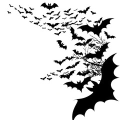 Wall Mural - bats silhouette png