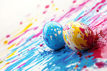 Canvas Print - Colorful Easter Eggs.