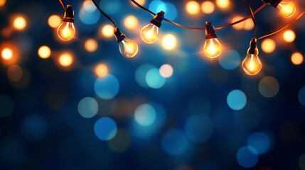 Canvas Print - String Lights Bokeh.