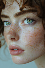 Fototapete - A person with unusual and rare skin texture, presented in a soft-focus, dreamlike setting,