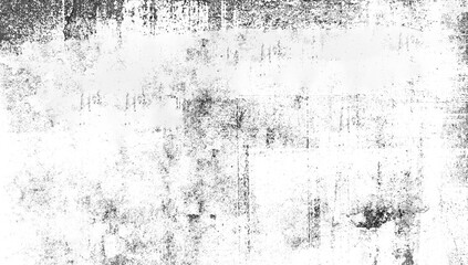 Black and white scratched grunge isolated on background, old film effect. Distressed retro paper abstract stock illustration cracked texture overlays for space or text.