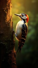 Poster - Woodpecker wildlife animal bird.