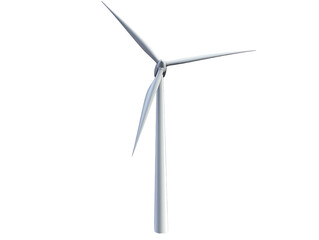 wind turbine isolated on white background.. png transparent.
