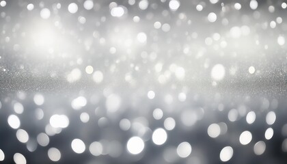 Canvas Print - illustration of abstract backgrounds with sparkling silver bokeh lights