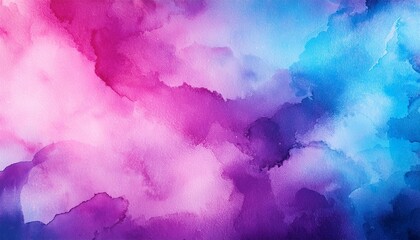 Sticker - neon pink blue purple watercolor background