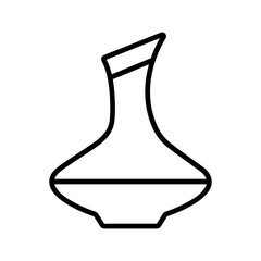 Sticker - Wine Decanter Vector Icon