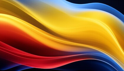 Wall Mural - abstract background yellow blue red color flow grainy wave dark noise texture cover header wallpaper design