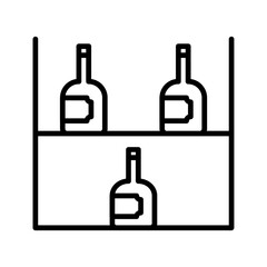 Poster - Wine Rack Vector Icon