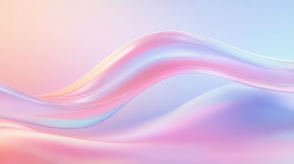 A pink and blue wave with a purple background