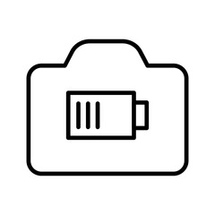 Sticker - Camera Batteries Vector Icon