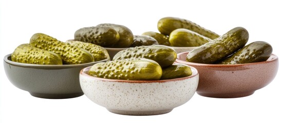 Pickled Cucumbers in Bowls