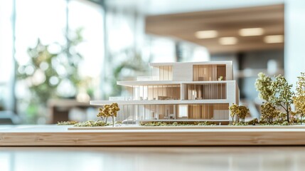 Aufkleber -  Architectural model of a modern house