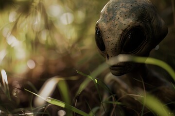 Sticker - Alien in the Grass - Mysterious Encounter.