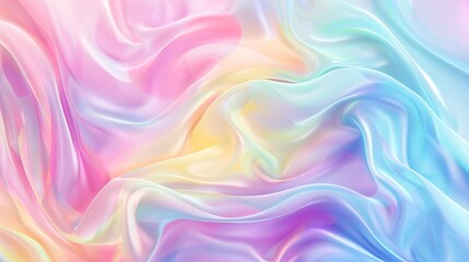 Poster - A gentle blend of pastel colors swirls together, creating a soft and serene texture that evokes a calming ambiance