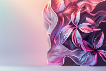 Wall Mural - Flower based gradient background