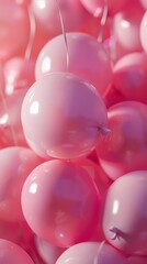 Poster - Colorful pink balloons create a lively and festive atmosphere, perfect for celebrations, parties, or gatherings