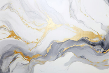 Wall Mural - Processed collage of white and gold marble texture. Background for banner, backdrop or texture