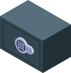 Poster - Sturdy metal safe with a combination lock is protecting important documents and valuables